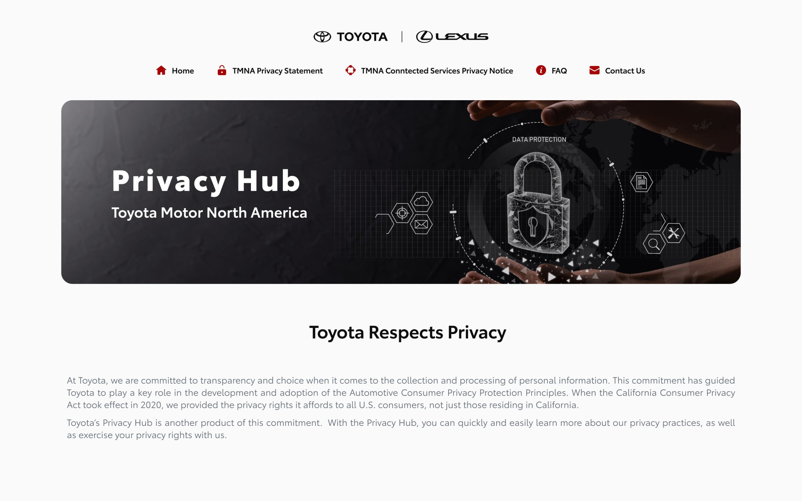 Toyota Privacy Portal